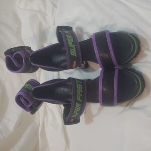 Dolls Kill Women's Black and Purple Courts